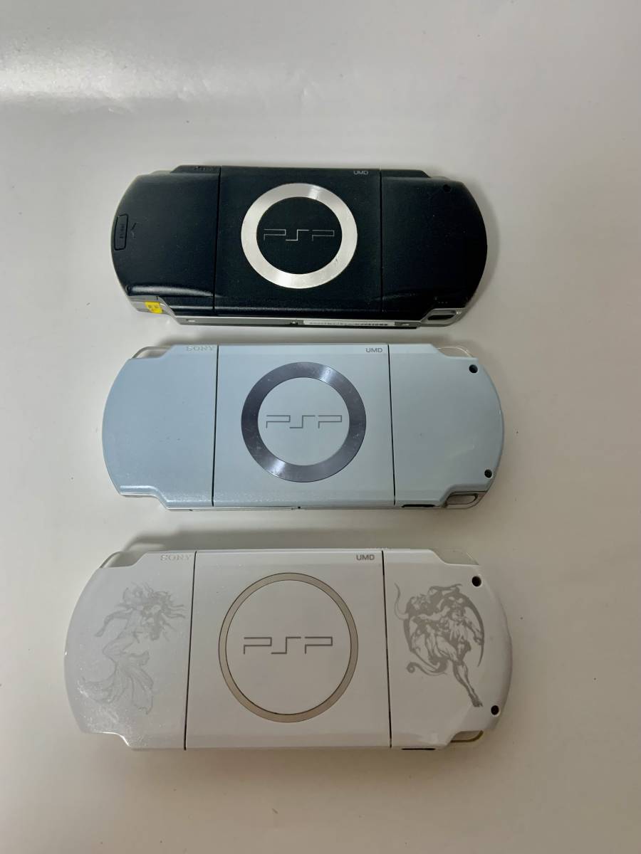 ★1円～ ジャンク品 SONY ソニー PSP-1000 PSP-2000 PSP-3000 3台まとめ売り プレイステーションポータブル ブラック ブルー ホワイト_画像2