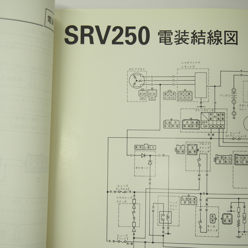 SRV250 дополнение версия руководство по обслуживанию 4DN5 Yamaha спорт электрический . линия map есть 1996 год 3 месяц выпуск 4DN