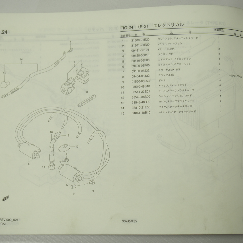 2版GSX400FSV/GSX400FSK1パーツリストGK7BAスズキ2000年11月発行INAZUMAイナズマ_画像3