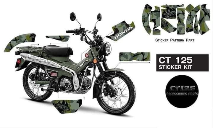 ホンダ CT125　ハンターカブ CT125 Accessories Parts製 　グリーン　 カモデカールセット_画像1