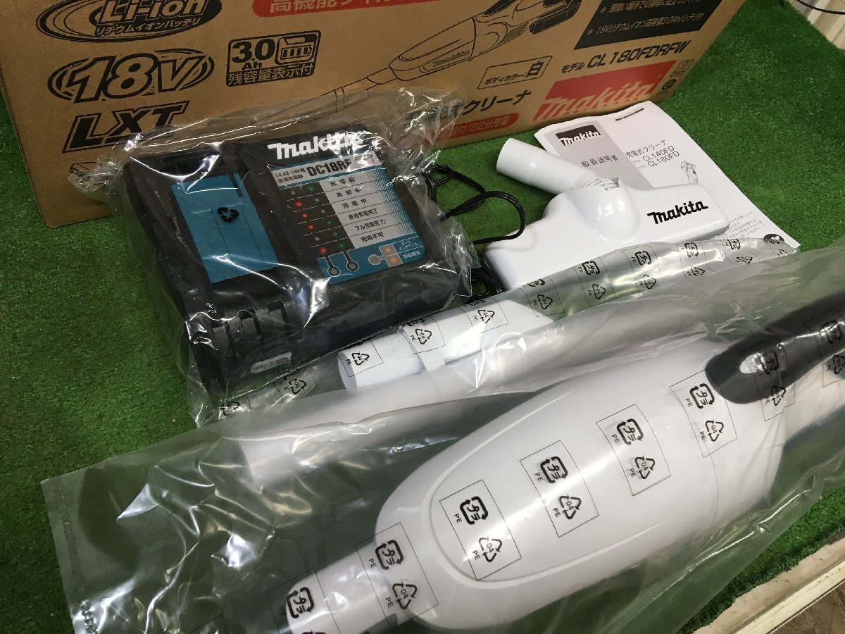 【未使用品】★makita(マキタ) 18v充電式クリーナ 白(3.0Ahバッテリーx1/充電器) CL180FDRFW ITBZZW2IVOC6の画像4