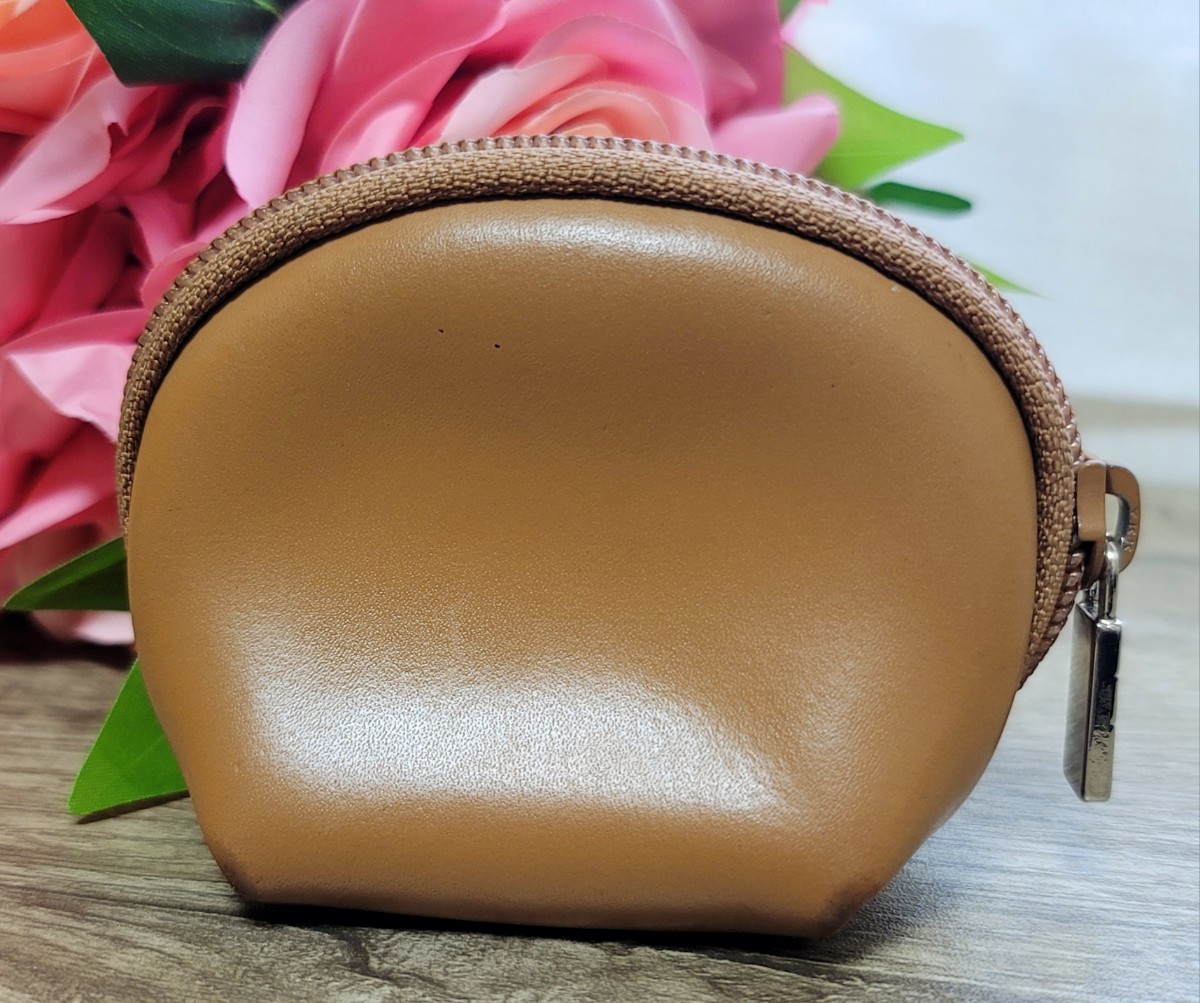 [FURLA] Furla coin case leather light brown 