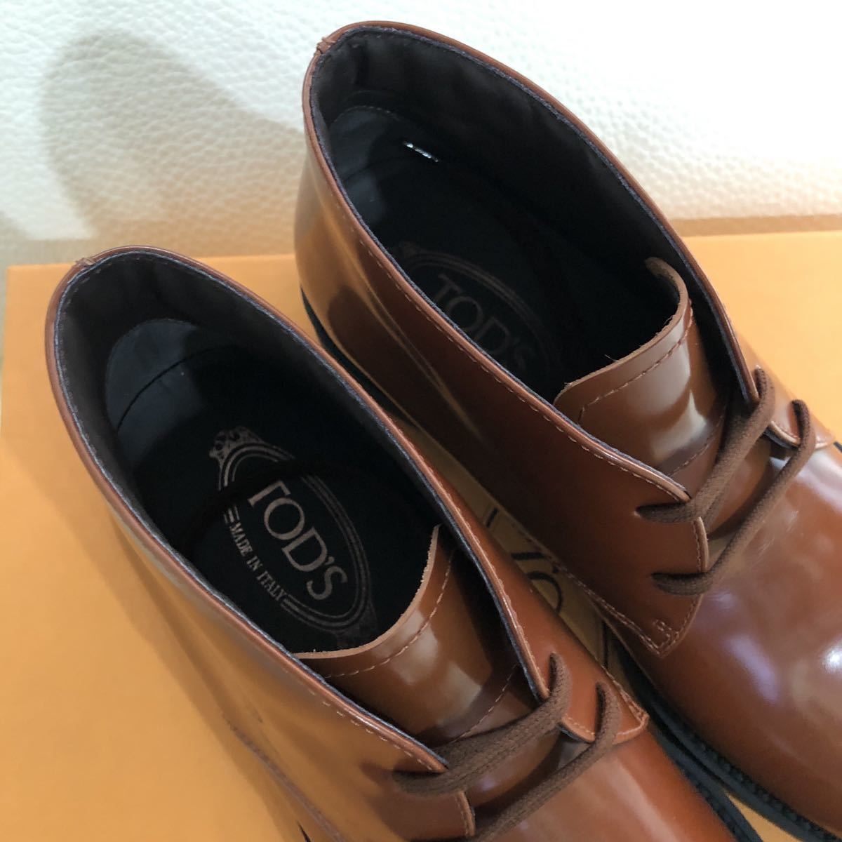  new goods unused Tod's TOD*s chukka - boots POLACCOgomi-ni Raver sole 7 size Brown 