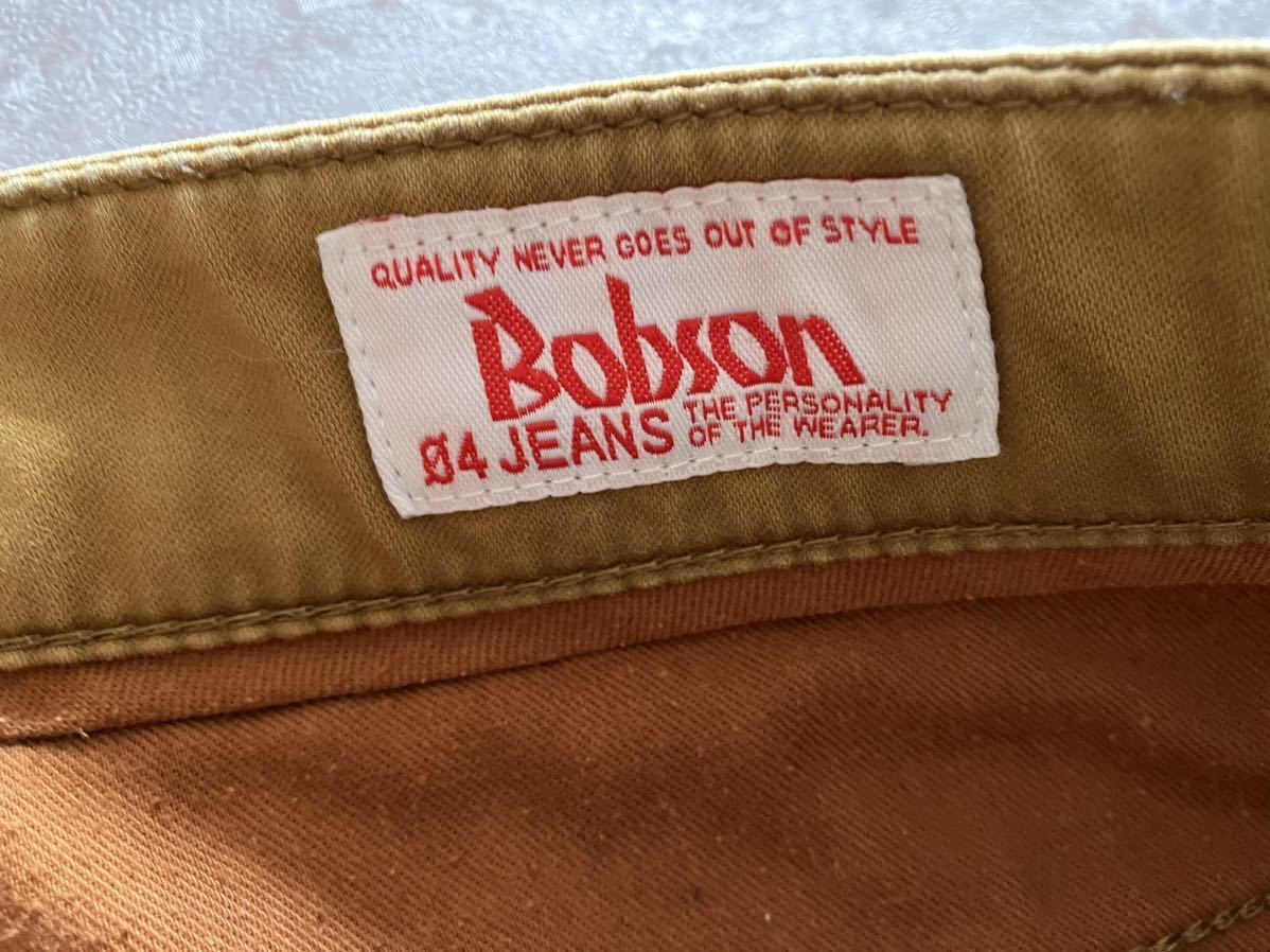  prompt decision W34 Bobson BOBSON 04 jeans light weight spring summer model soft stretch .. color mustard color strut tea color BO003-94