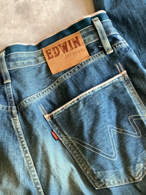 即決 サイズ表記 M ジャージーズ jerseys ERV002 柔らか ストレッチ 日本制 MADE IN JAPAN ユーズド加工 タイトナロー