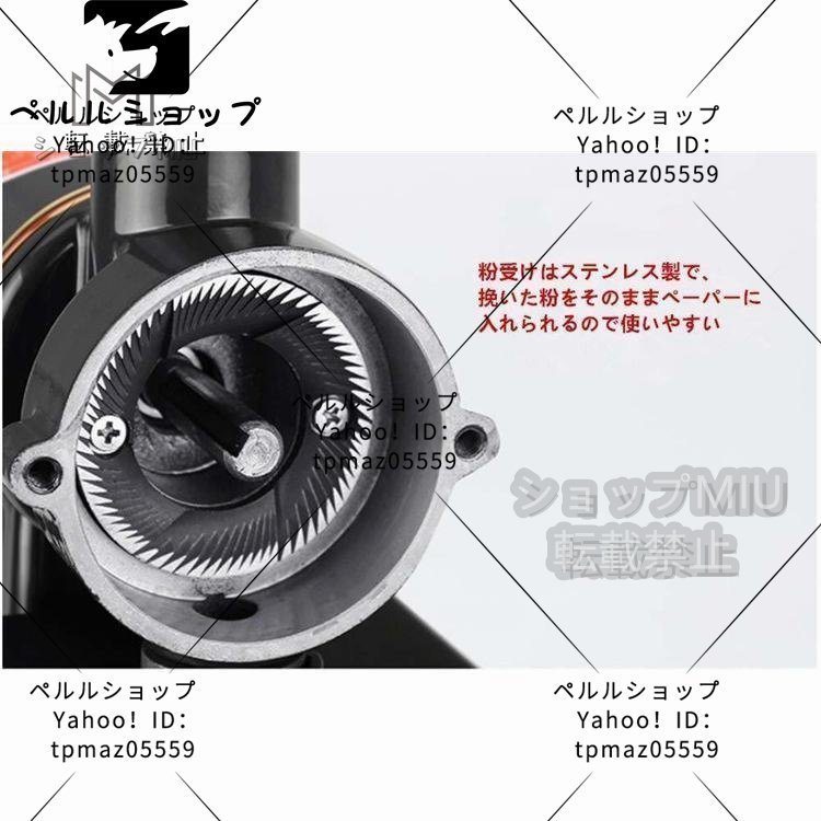 強くお勧め★電動コーヒーミル コーヒーミル コーヒーグラインダー 電動ミル 8段階変速調整 ブラック_画像4