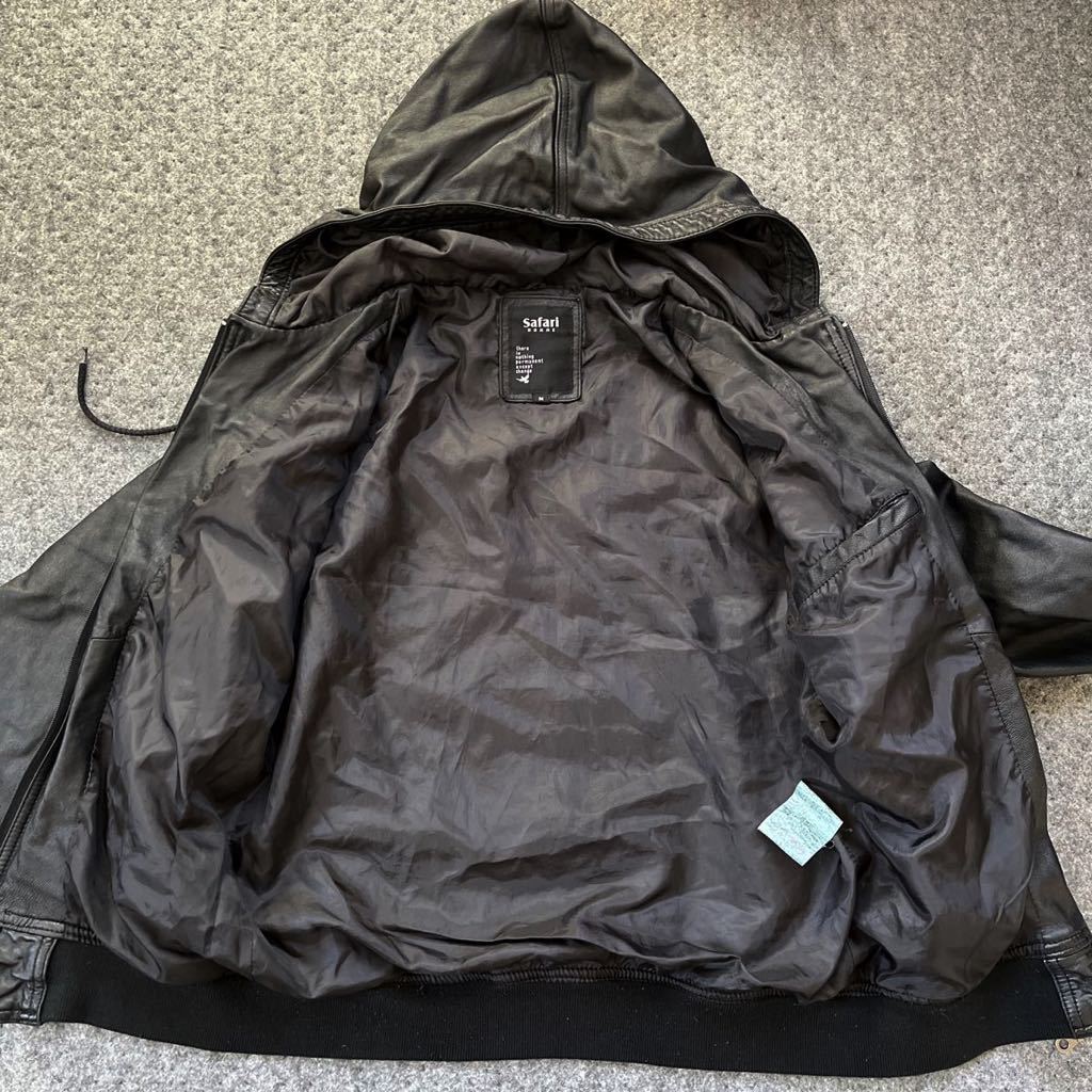 Safari HOMME サファリ オム 羊革 ラムレザー パーカー レザー Safari HOMME サファリ オム 羊革 ラムレザー パーカー レザー