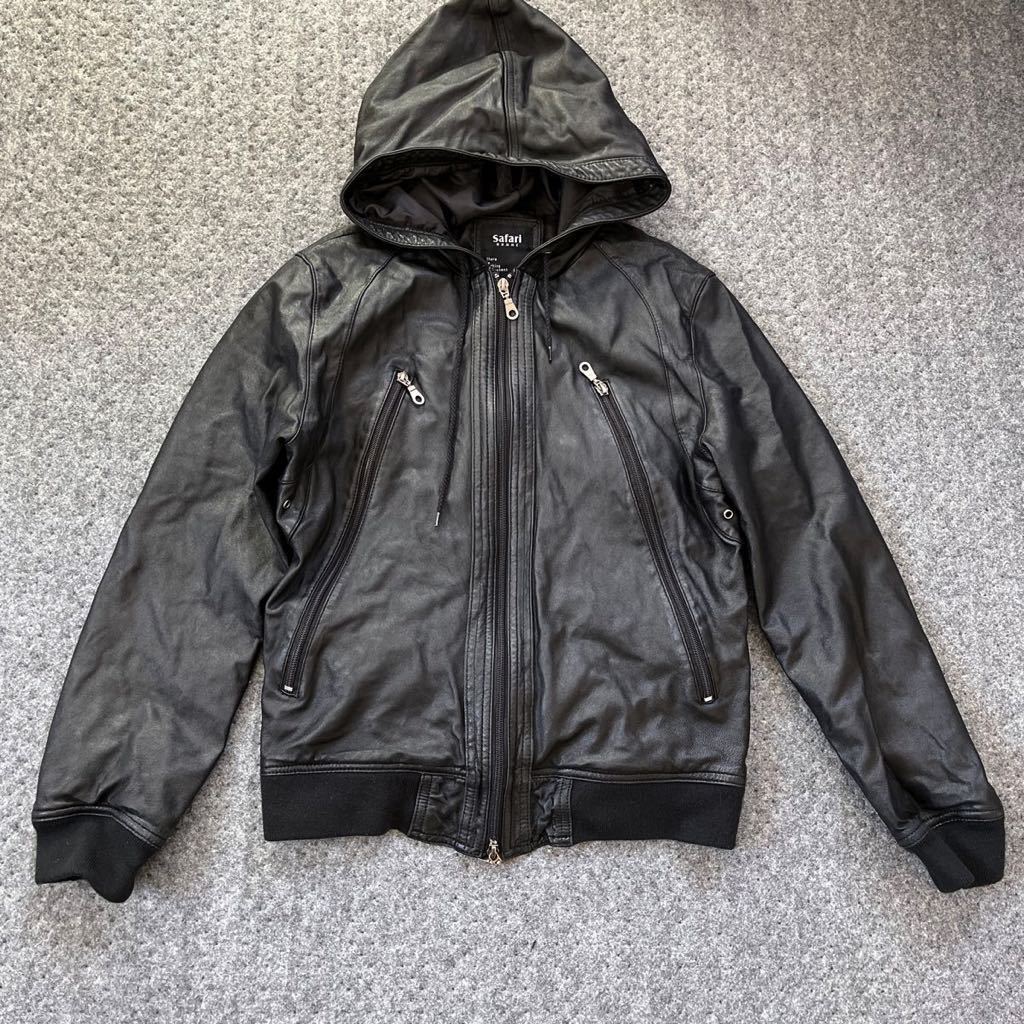 Safari HOMME サファリ オム 羊革 ラムレザー パーカー レザー Safari HOMME サファリ オム 羊革 ラムレザー パーカー レザー
