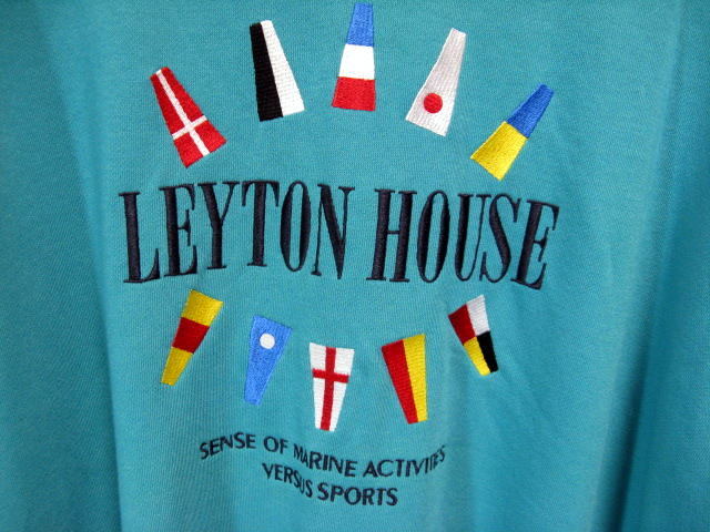 90’S レイトンハウス LEYTON HOUSE ビッグロゴ トレーナー 4L 大きいサイズ F1 モータースポーツ_画像2