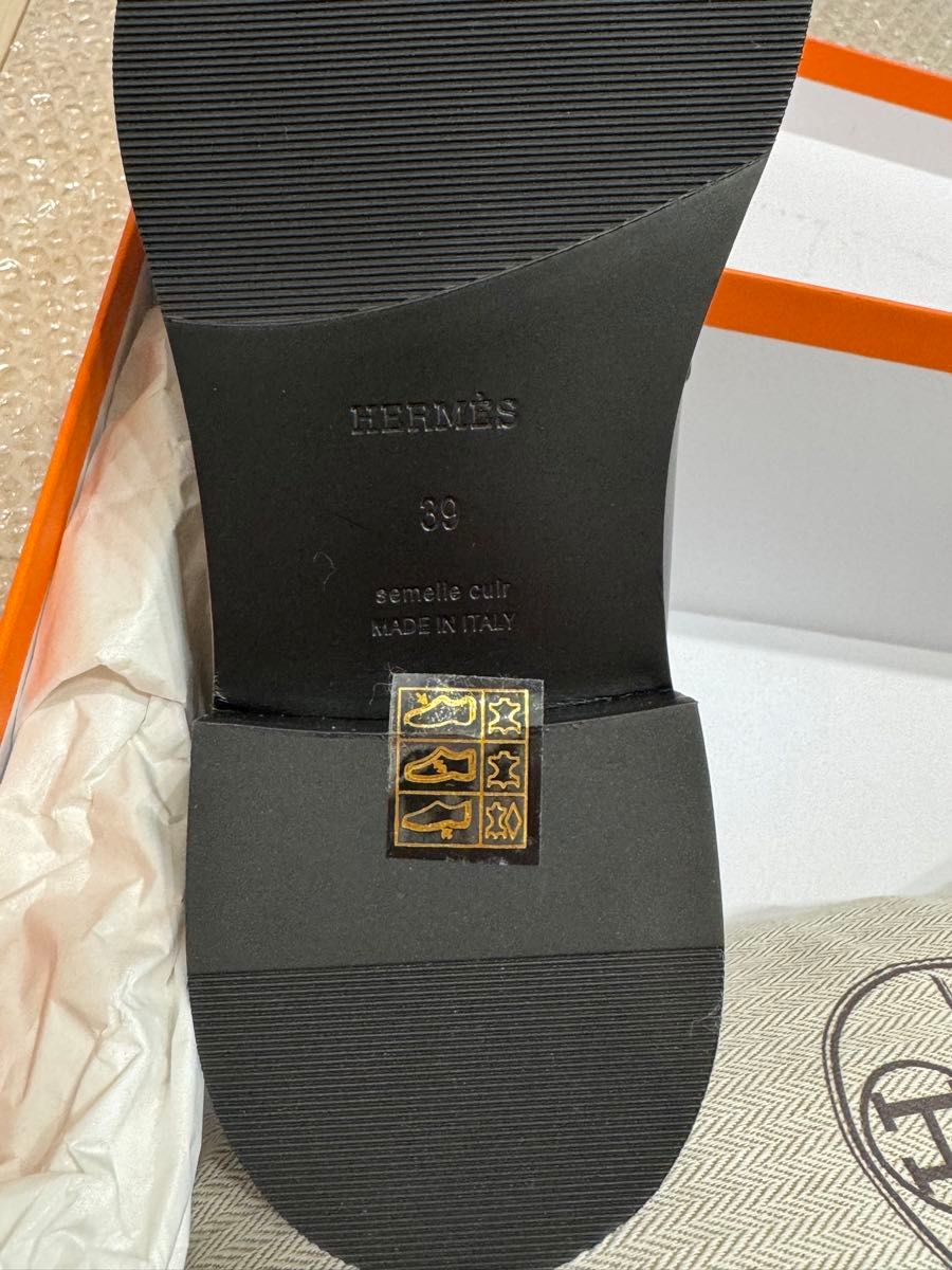 HERMES エルメス モカシン アワー ブラック 39 新品未使用 HERMES エルメス モカシン アワー ブラック 39 新品未使用