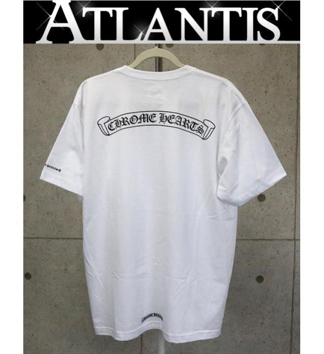 銀座店 クロムハーツ 新品 スクロールラベル Tシャツ 半袖 size:XL 白