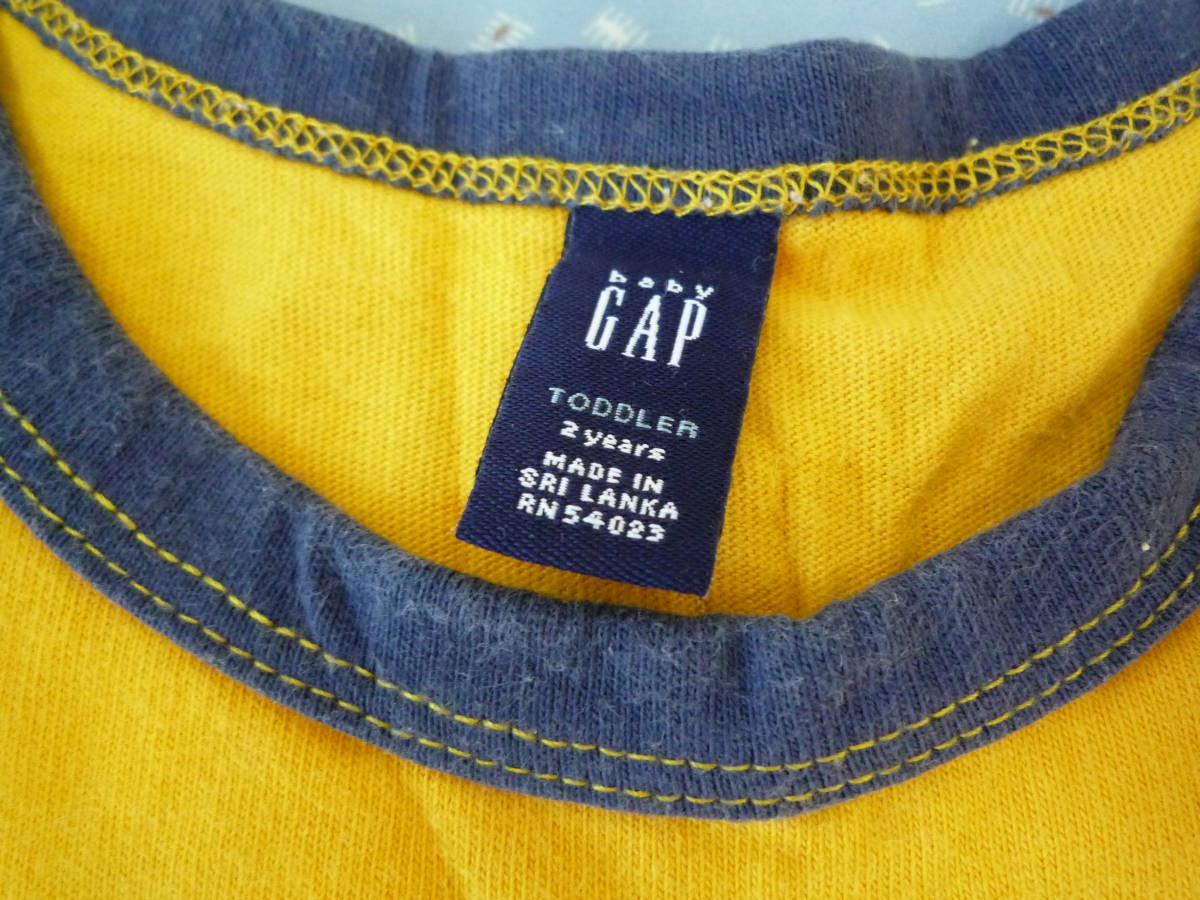 ★GAP 男の子 ランニングシャツ タンクトップ #9 イエロー×ネイビー 2才_画像5