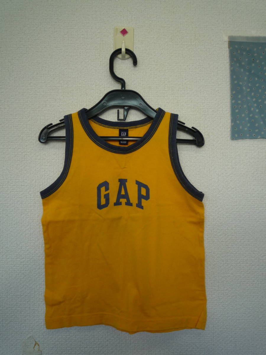 ★GAP 男の子 ランニングシャツ タンクトップ #9 イエロー×ネイビー 2才_画像1