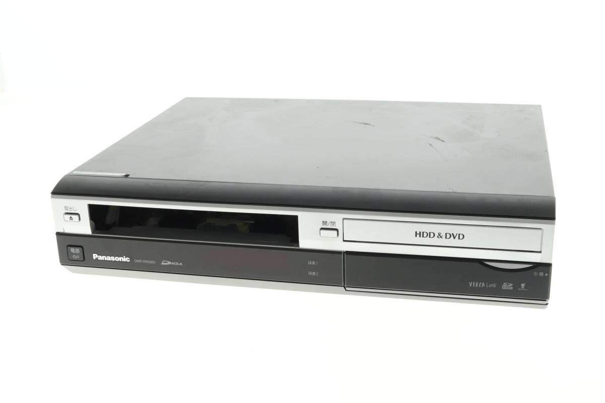 VMPD5-1112-32 Panasonic パナソニック DVD レコーダー DMR-XW200V DIGA ディーガ VHSビデオ一体型 2007年製 動作未確認 ジャンク_画像1