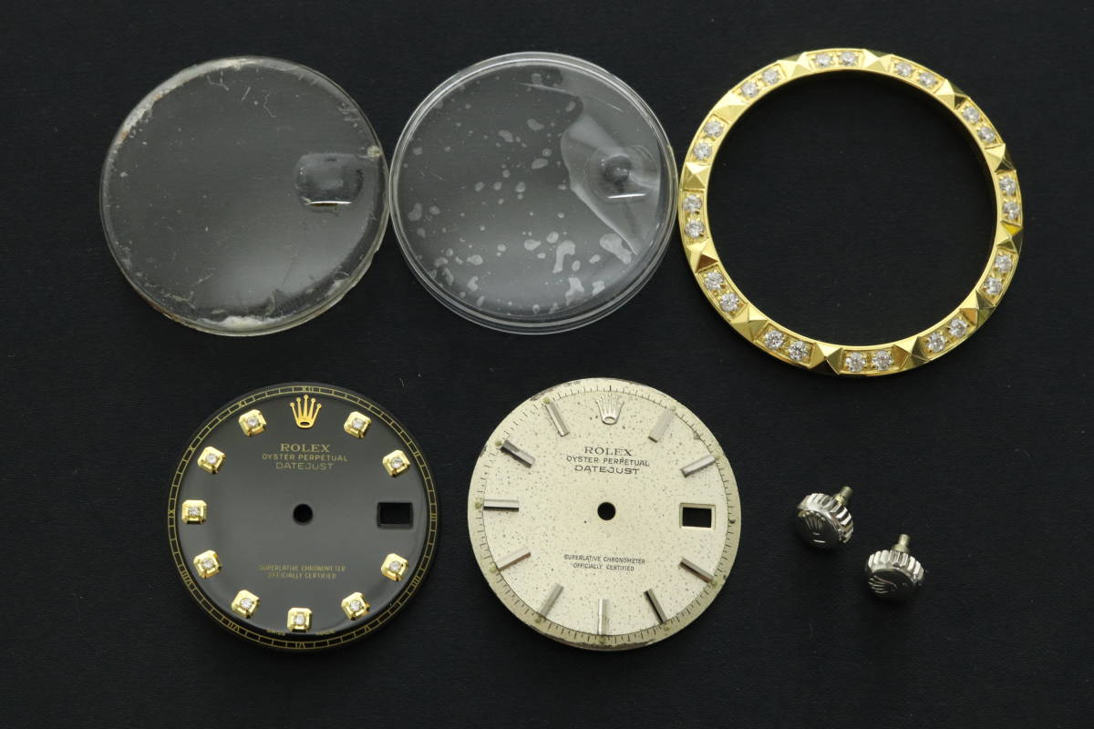 VMPD5-111-57 ROLEX ロレックス 腕時計 16013 デイトジャスト 10P ベゼル 石付き カスタム品 91番台 約98g メンズ コンビ 動作品 ジャンク_画像10