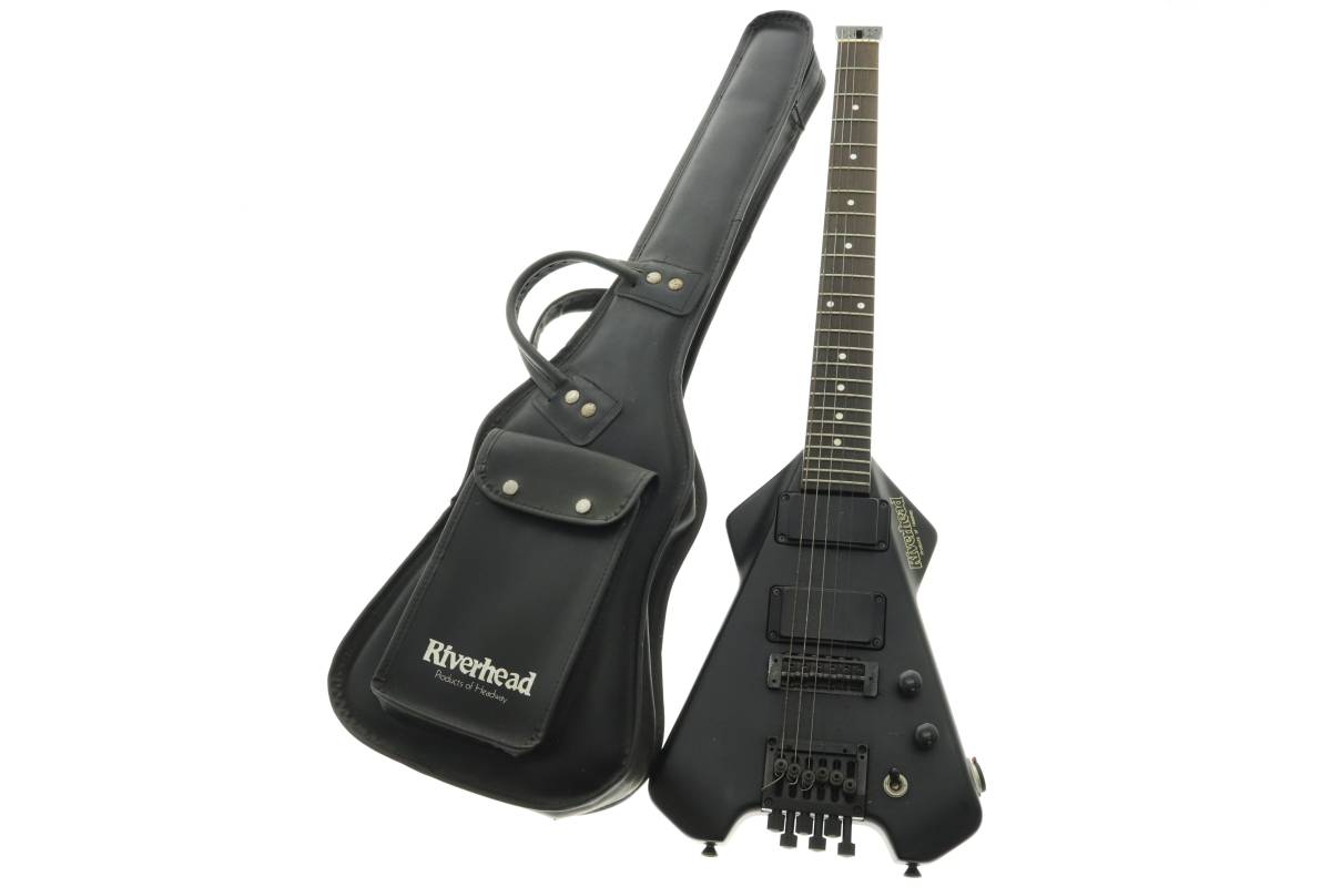 VMPD5-124-1 Riverhead リバーヘッド Products Of Headway エレキギター ヘッドレス 全長約82cm ソフトケース付き 音出し未確認 ジャンク_画像1