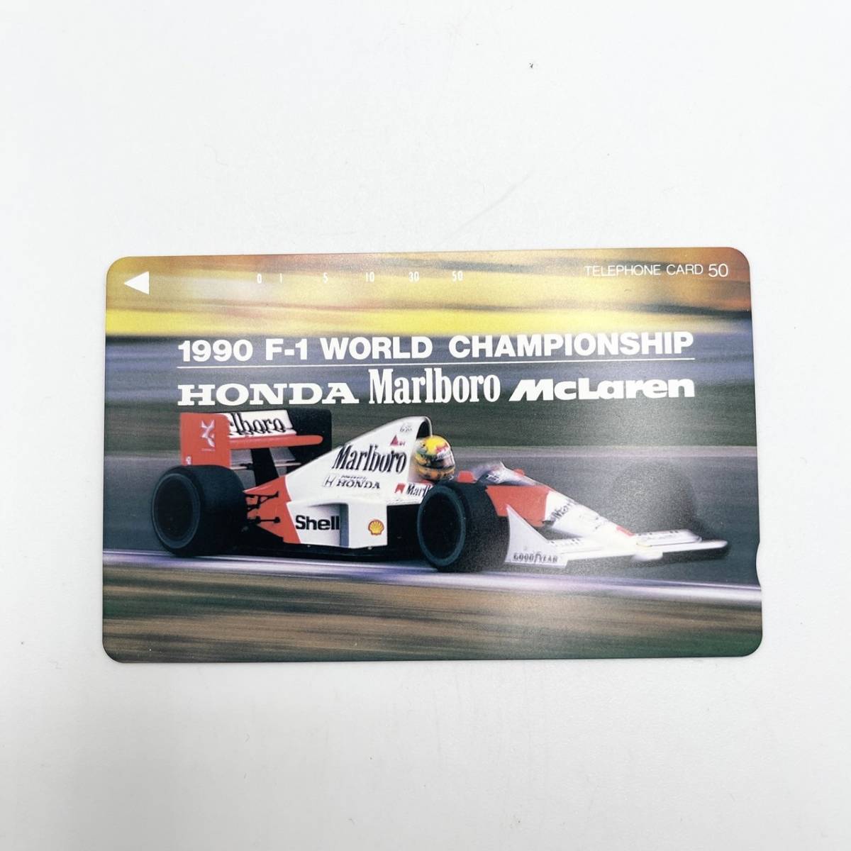 #10571 アイルトン・セナ/ゲルハルド・ベルガー HONDA 1990 F-1 WORLD テレホンカード 50度数 未使用品_画像3