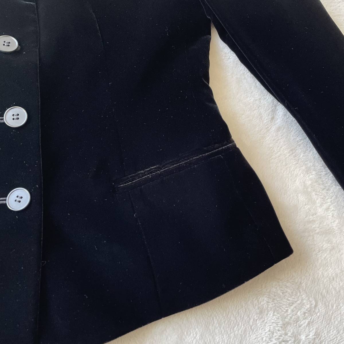 美品 Calvin Klein カルバン・クライン ベロア テーラード ジャケット