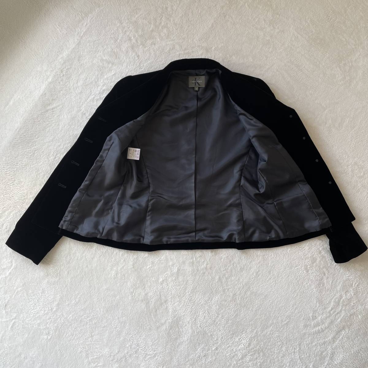美品 Calvin Klein カルバン・クライン ベロア テーラード ジャケット
