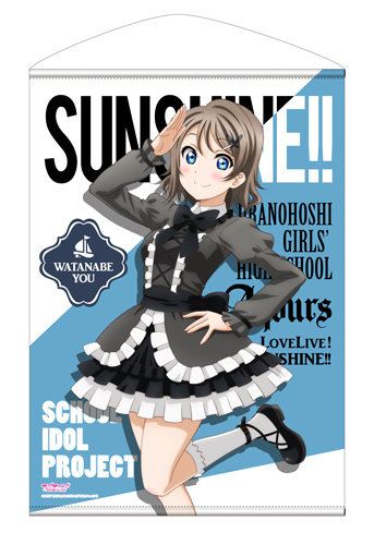 『★ラブライブ！サンシャイン！！　渡辺 曜 B2タペストリー ゴスロリVer.　ポスター専用筒で梱包』新品・未開封品_画像1