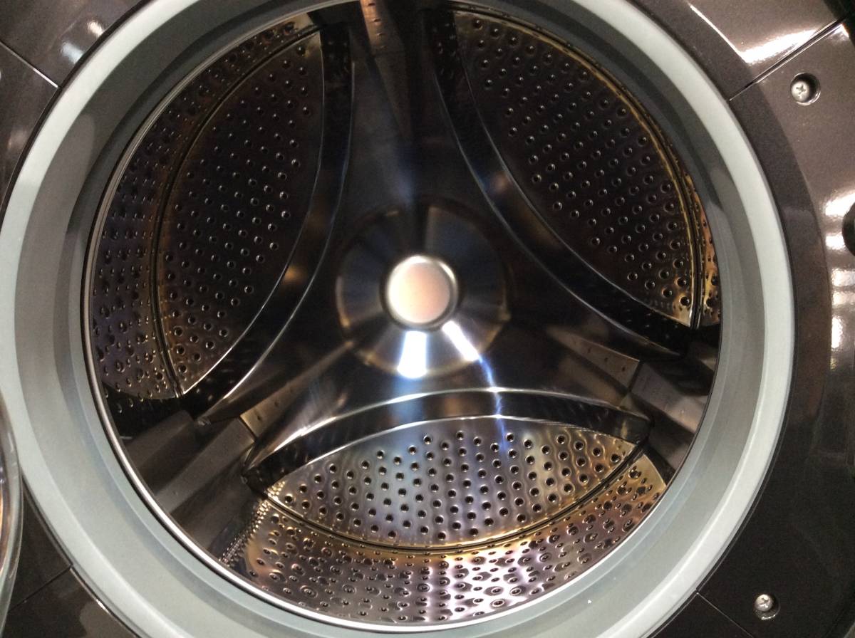 YJT7836【SHARP/シャープ ドラム洗濯機7.0㎏】美品 2021年製 ES-S7F-WL 家電 洗濯 斜め型 左開き_画像3
