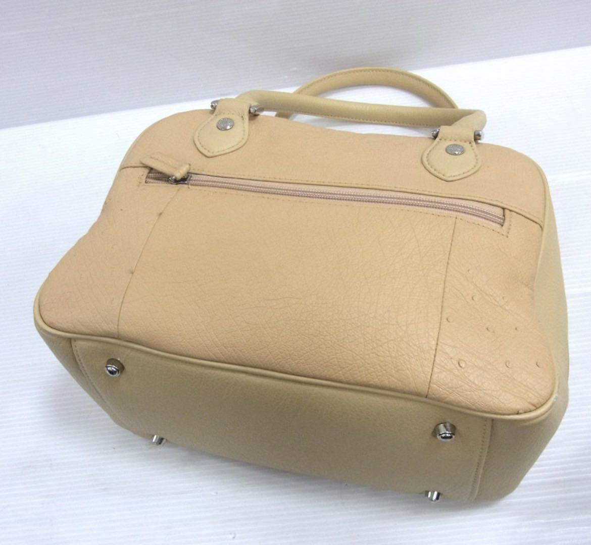 新品タグ付き 価格6,6万円●RODANIA オーストリッチ ハンドバッグ