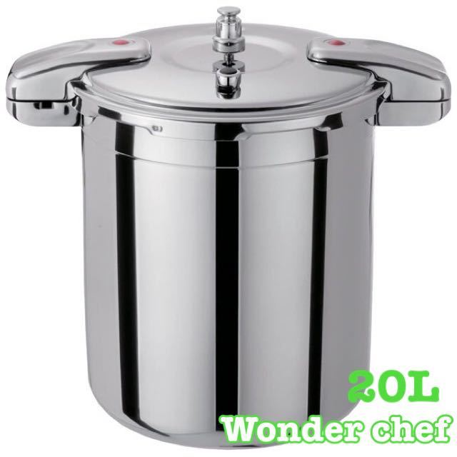 【値下中】ワンダーシェフ wonderchef プロビッグ　両手圧力鍋　20L NPDC20 IH対応 業務用_画像1