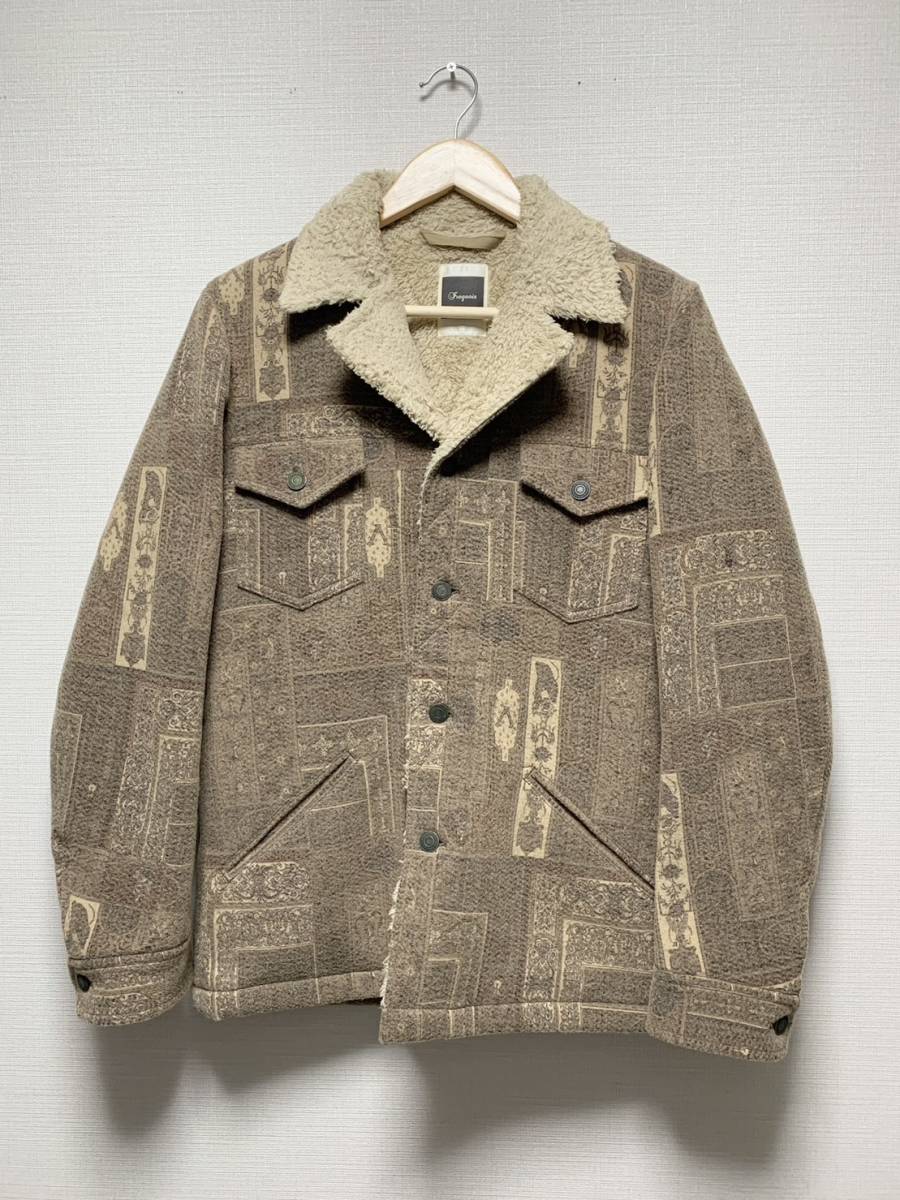 [Iroquois] 定価64,900 Vengo Patchwork Jacket パイルボア 総柄 ランチジャケット 1 日本製 587203 イロコイ_画像1