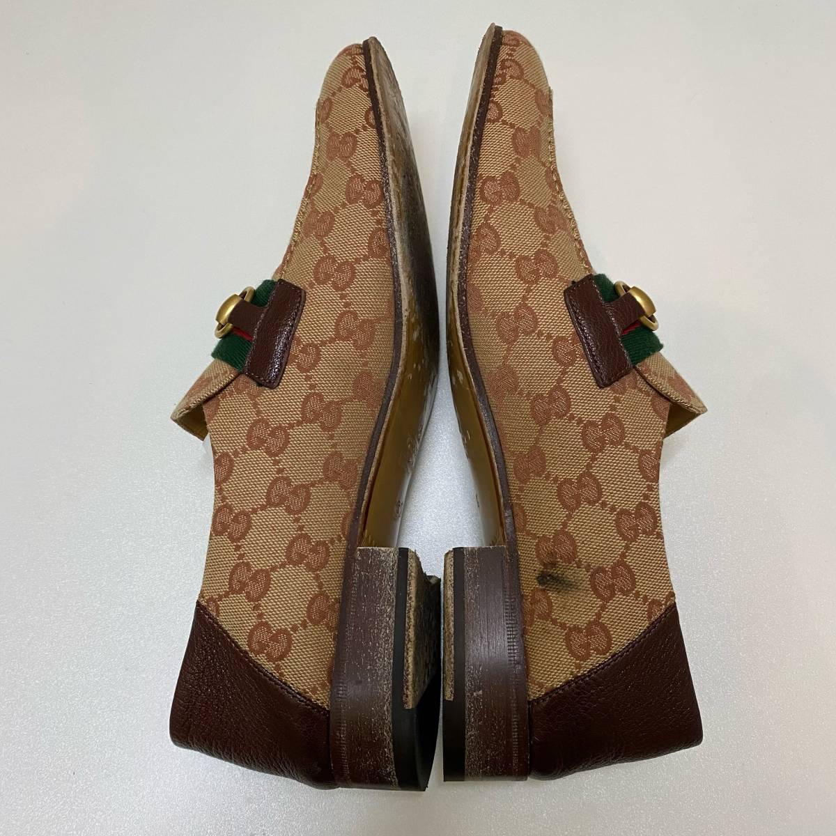 GUCCI グッチ 546223 GGキャンバスビットローファー SIZE 9 【代官山12】_画像5