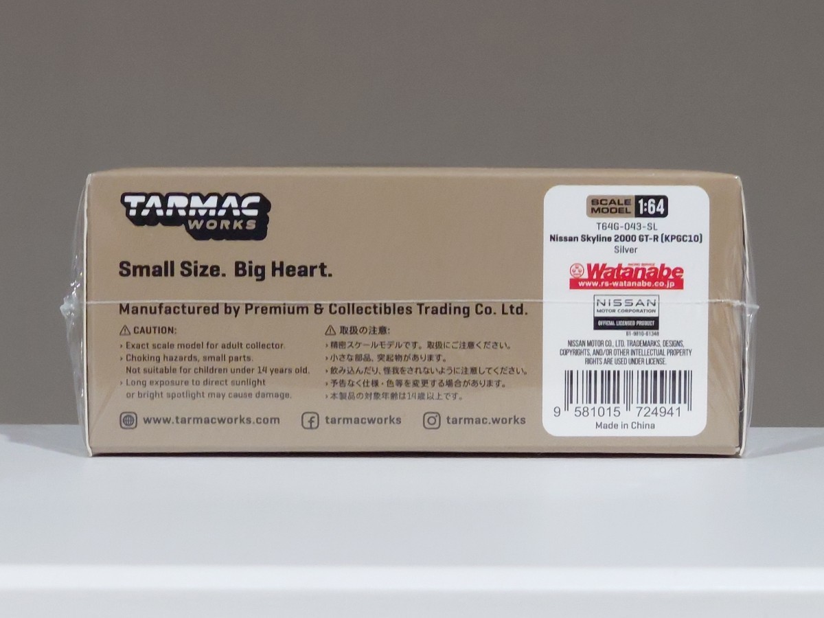【新品未開封】Tarmac Works 1/64 NISSAN SKYLINE 2000 GT-R KPGC10 ハコスカ ターマックワークス GLOBAL64【シルバー】_画像3