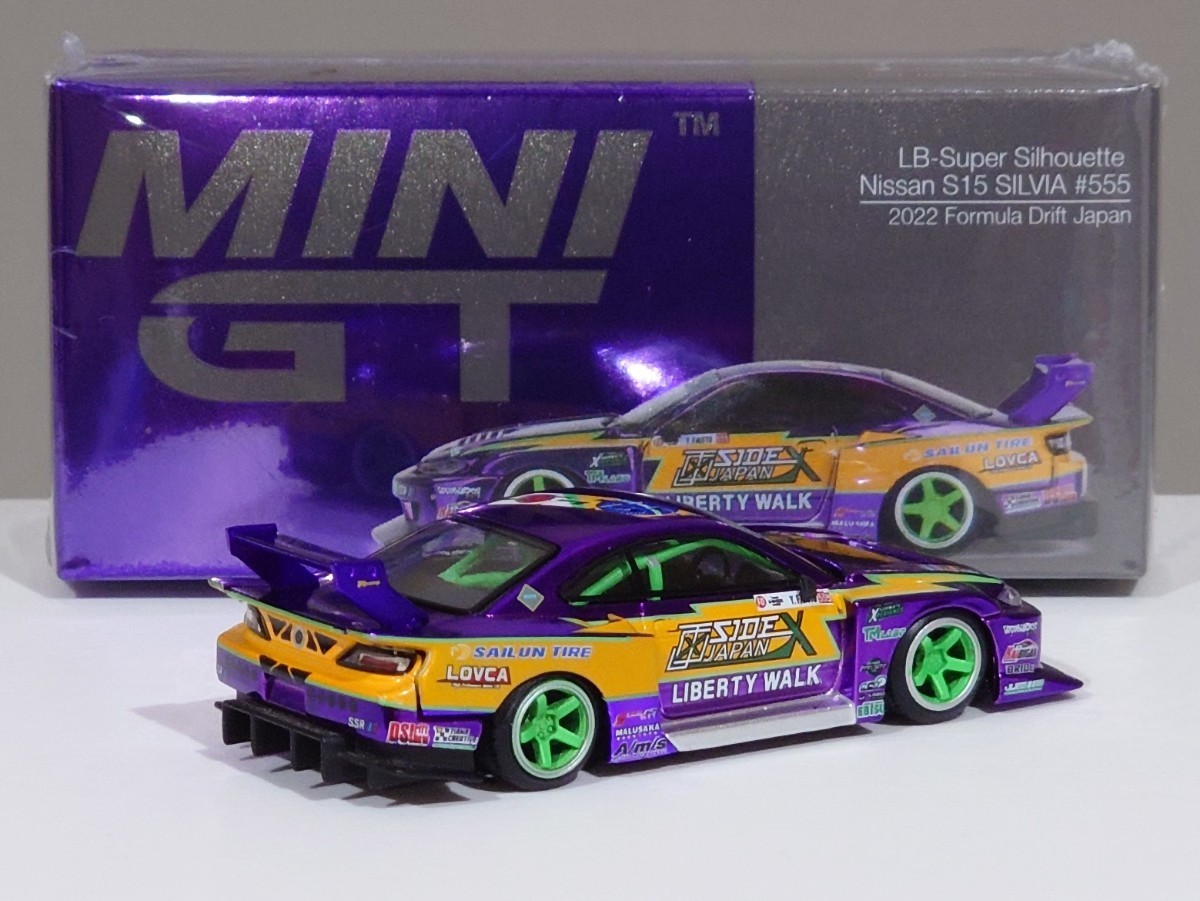 【未開封】MINI GT 1/64 LBスーパーシルエット ニッサン S15 シルビア #555 2022 Formula Drift Japan  リバティーウォーク【MGT00576-R】