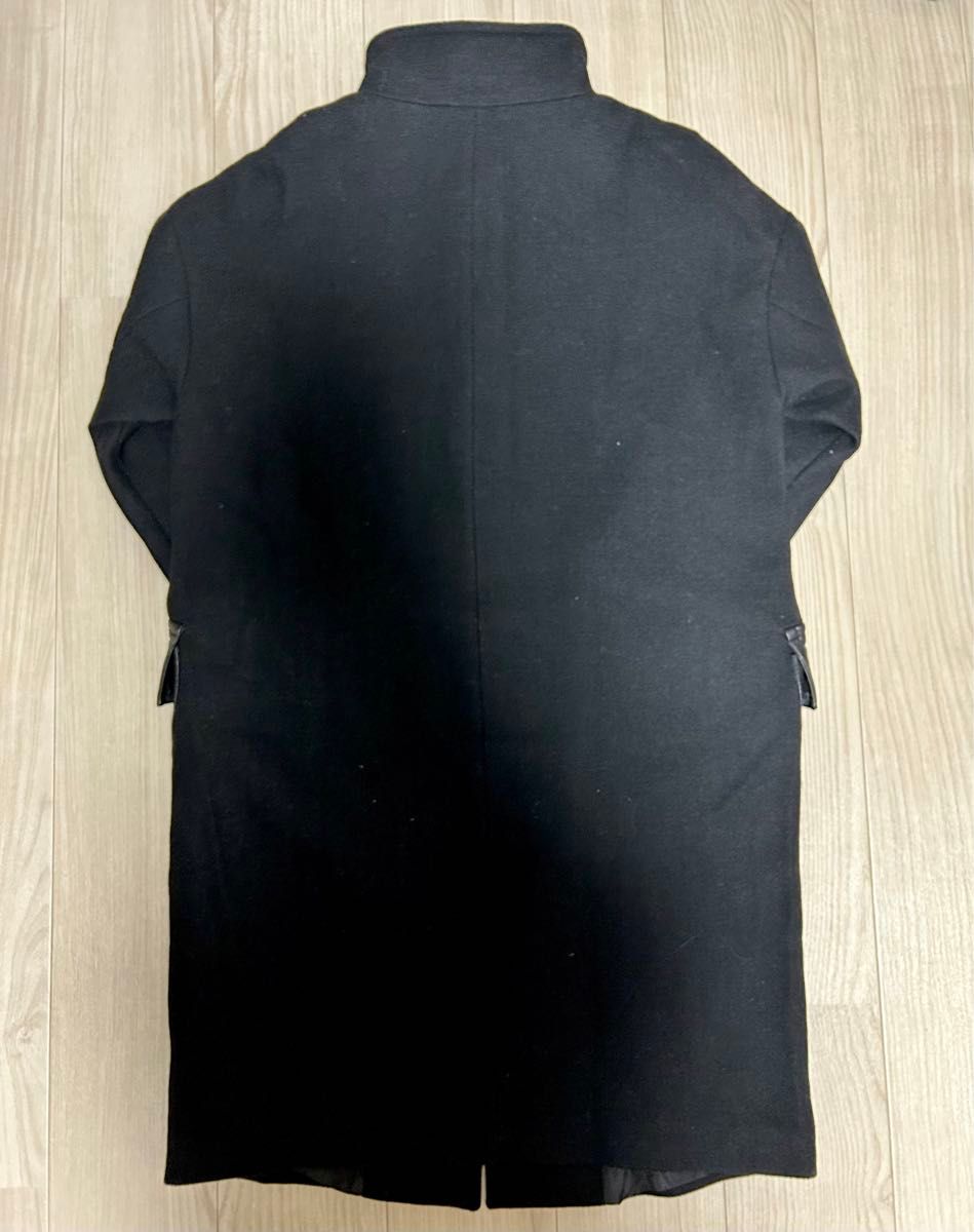 ZARA フェイクレザーポケット ウールコート Mサイズ|Yahoo ZARA フェイクレザーポケット ウールコート Mサイズ|Yahoo