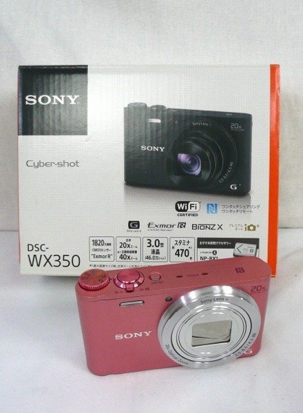 ☆☆SONY ソニー　サイバーショット　コンパクトデジタルカメラ　DSC-WX350　ピンク☆USED品☆_画像1