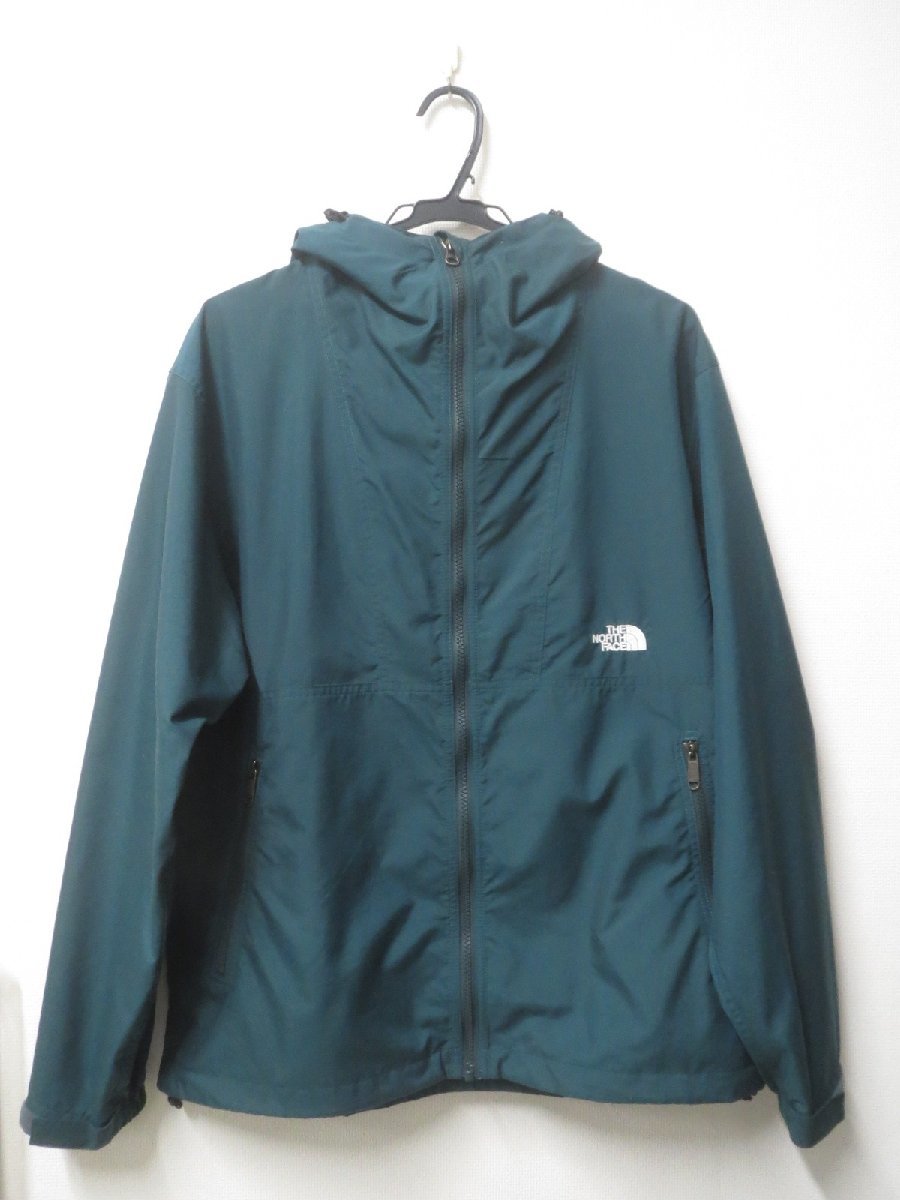 ♪THE NORTH FACE ザ・ノース・フェイス コンパクトジャケット NP72230 アトランティックグリーン Lサイズ♪USED品の画像1