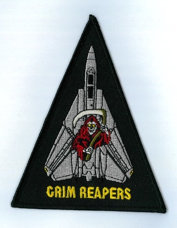 米海軍 VF-101 "GRIM REAPERS" 航空機パッチ(三角形・F-14・最終期)_画像1