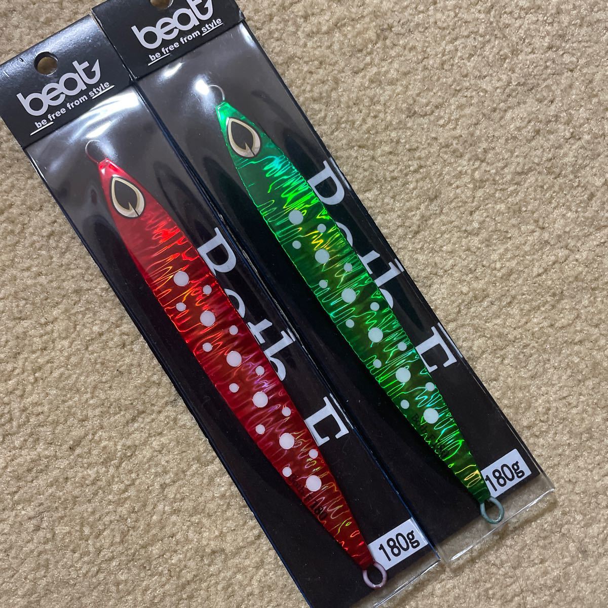 ブースF 180g 2本セット 新品 beat ビート ブースエフ メタルジグ ジギング_画像1