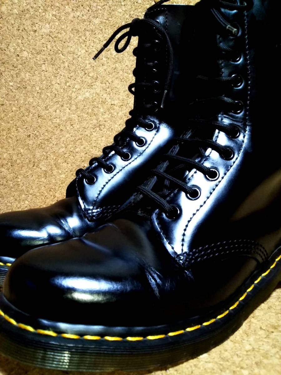 【Dr.MARTENS】ドクターマーチン 1490 10ホールブーツ UK9 (28cm ) 10EYE BOOT BLACK スムースレザー 刻印あり_画像1