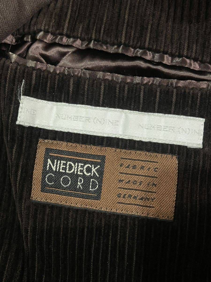 01AW Number (N)ine corduroy coat nine takahiro Miyashita ジョージ期 2001 collection archive long coat 胡桃ボタン　ヘチマカラー_画像6