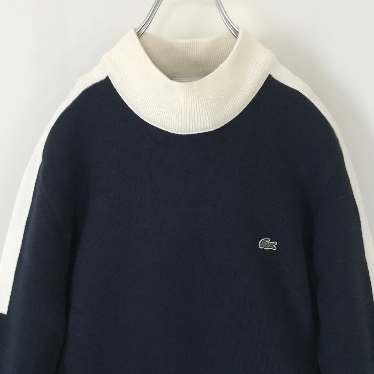 LACOSTE ラコステ★カラーブロック袖セーター★MADE IN FRANCE★AH7094★サイズ5