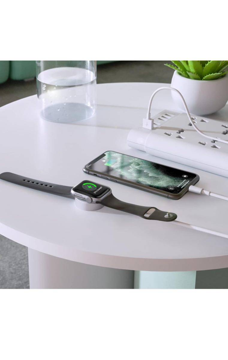 最新 2in1 Apple watch アップルウォッチ充電器 マグネット式充電ケーブル ワイヤレス 置くだけ充電 iphoneとWatch同時充電 互換性あり_画像7