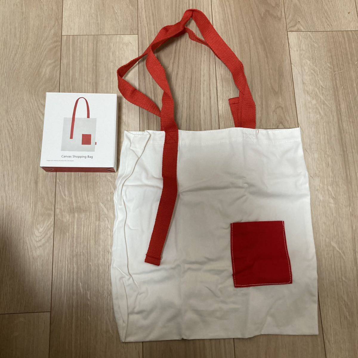 新品 Canvas shopping bag キャンバス生地 ショッピングバッグ エコバッグ_画像2