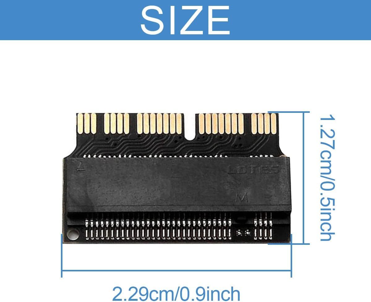 2枚 2013-2017年 MacBook Air Pro Retina用 M.2 NVME SSD変換アダプターカード NVME/AHCI SSD 変換キット A1465 A1466 A1398 A1502 A1419_画像4