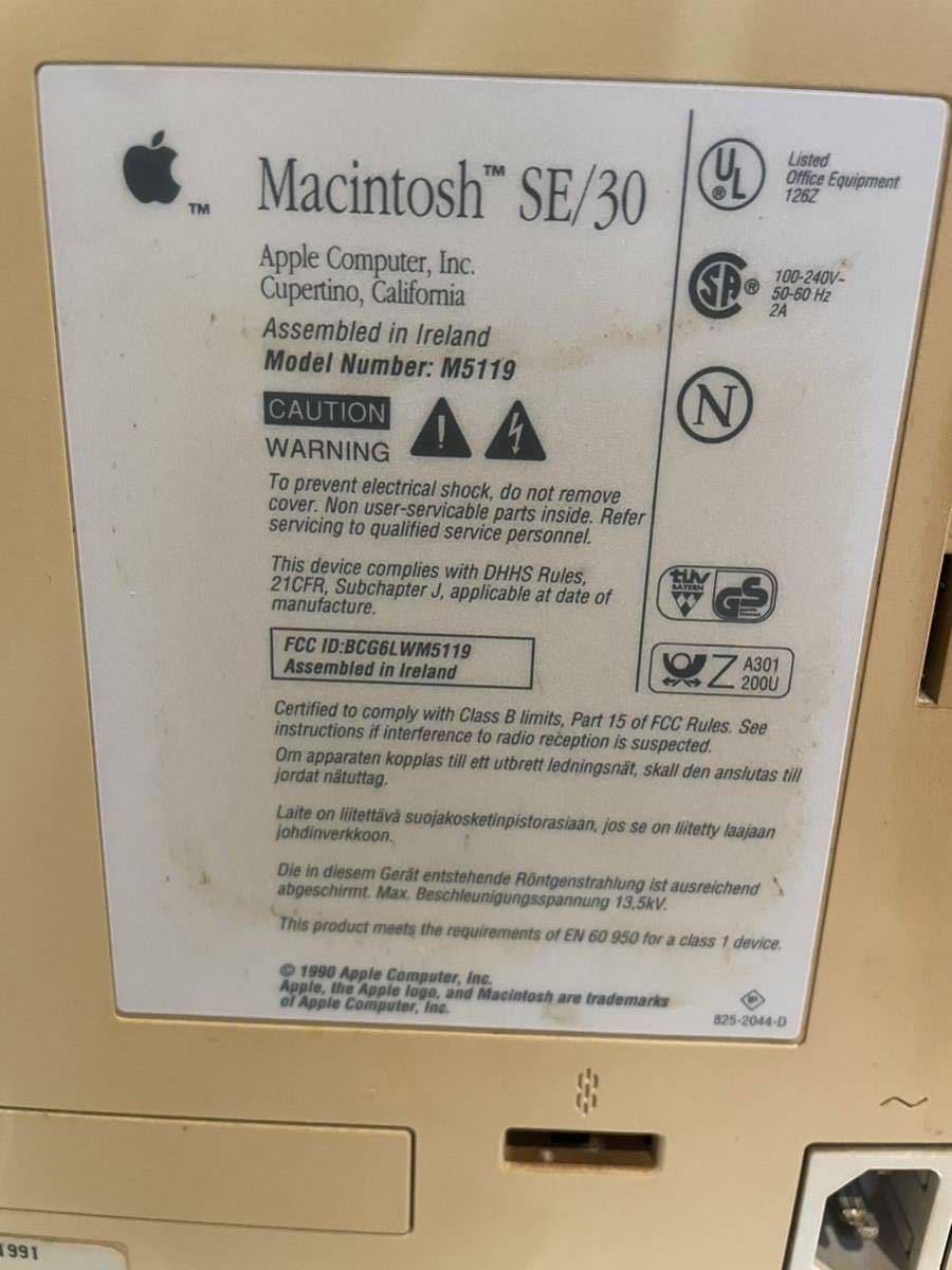 【通電OK】Apple Macintosh SE 30 Model No. M5119 マッキントッシュ アップルコンピューター デスクトップパソコン 【ジャンク】 #20_画像10
