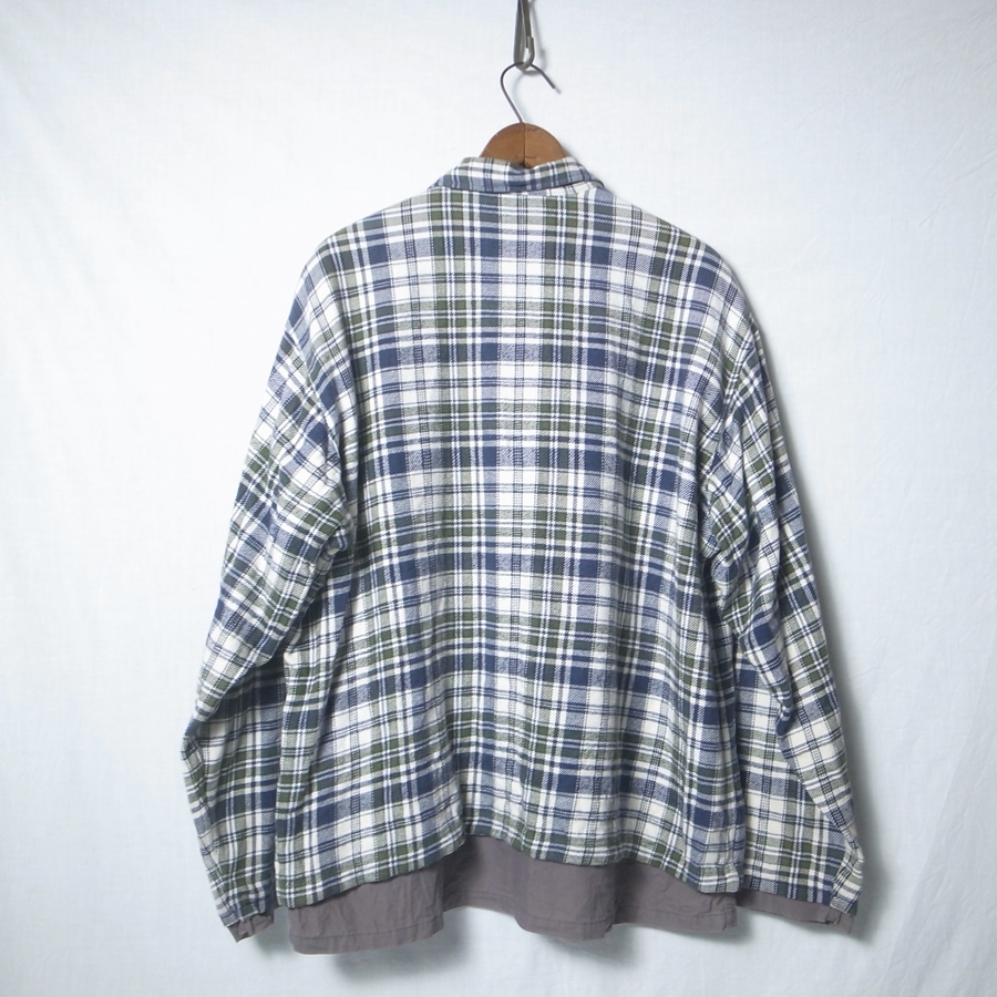 nepenthes the shirts Nepenthes Layered фланель рубашка M / бренд б/у одежда архив 90s 00s box Silhouette 