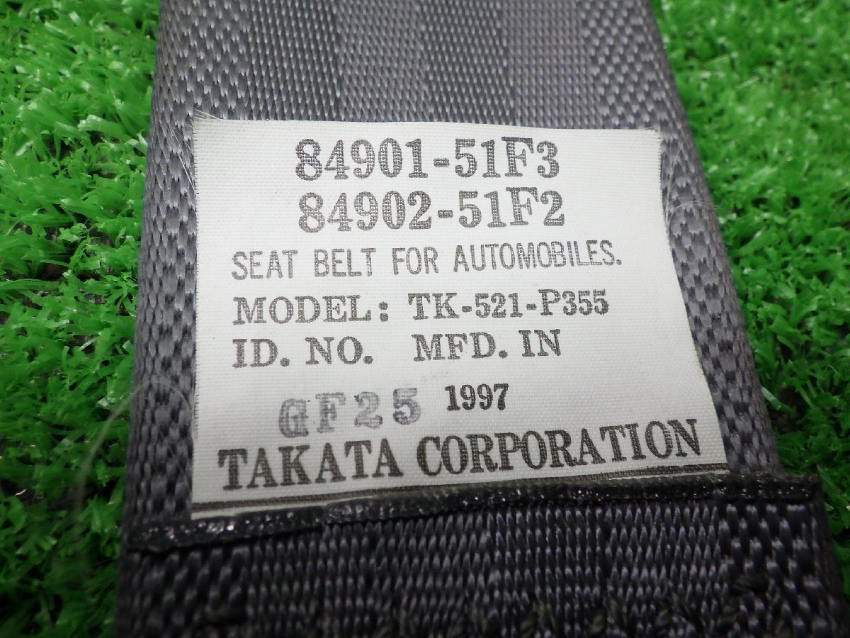 マツダ スクラム DK51T シートベルト 左右セット KU 4WD 3点式 ELR バックル付 TAKATA TK-521-P355 1A07-57-900-65 1A03-57-920-65_画像3