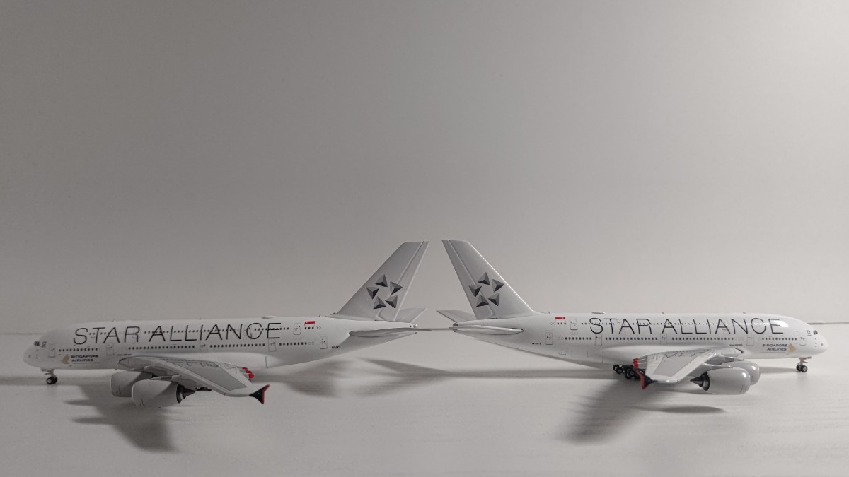 1/400 ジャンク Phoenix Lufthansa STAR ALLIANCE A380 Singapore Airlines STAR ALLIANCE A380x2 計3個セット_画像8