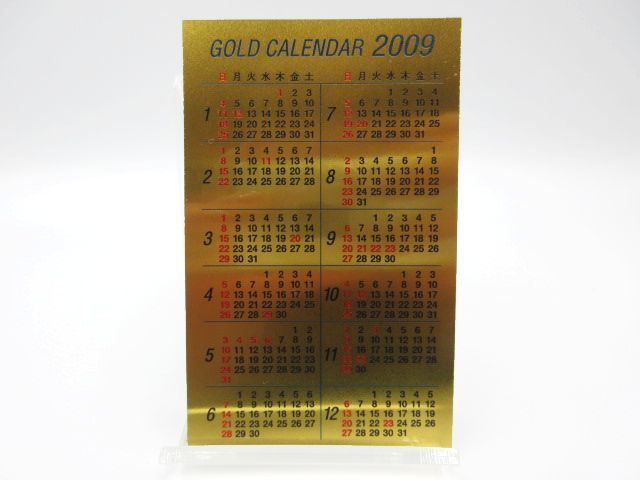 ◇ 純金カレンダー 2009年 干支 丑 郷土玩具 牛のり天神(広島県) 0.6g FINE GOLD 999.9 K24 ゴールドカレンダー 三菱マテリアル _画像3