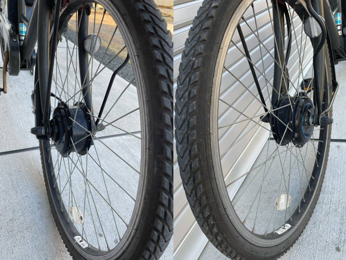 BRIDGESTONE STEPCRUZ SC6B37 電動アシスト自転車 26インチ 8.0Ah 3段変速 走行確認 現状品_画像4