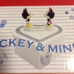 ミッキー&ミニー ミュージック ボックス♪引き出しを開けるとミッキー&ミニーが回転・まばたきしながらキスします。オルゴール 小物入れ_画像2