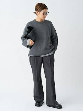 新品未使用☆Deuxieme Classe Modern Wide パンツ ¥31,900 ウール グレー ドゥーズィエムクラス_画像3